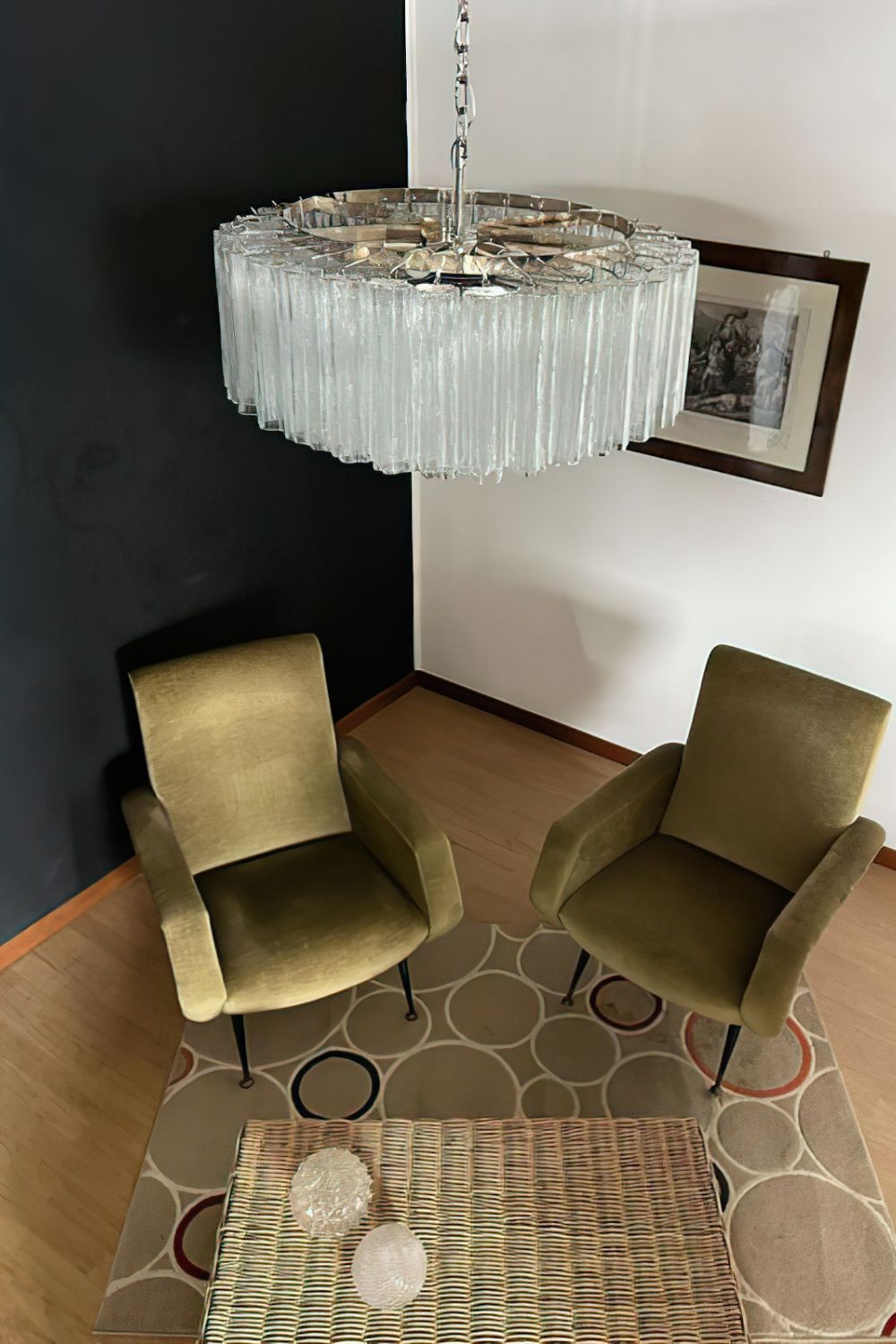 Handcrafted Art Crystal Tube Ceiling Light - view 2 | vexalamps