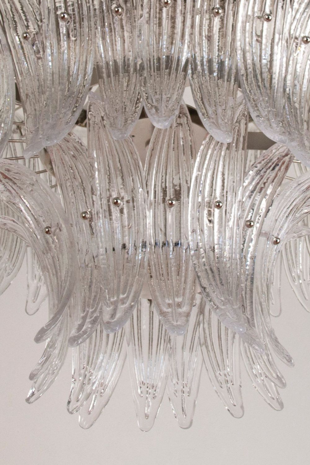 Italian Art Glass Palm Leaf Chandelier - view 14 | vexalamps