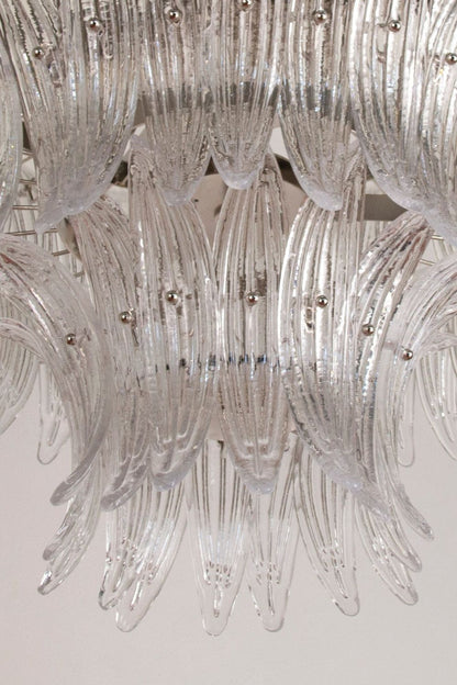 Italian Art Glass Palm Leaf Chandelier - view 14 | vexalamps