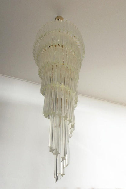Venini Art Spiral Crystal Chandelier - view 5 | vexalamps