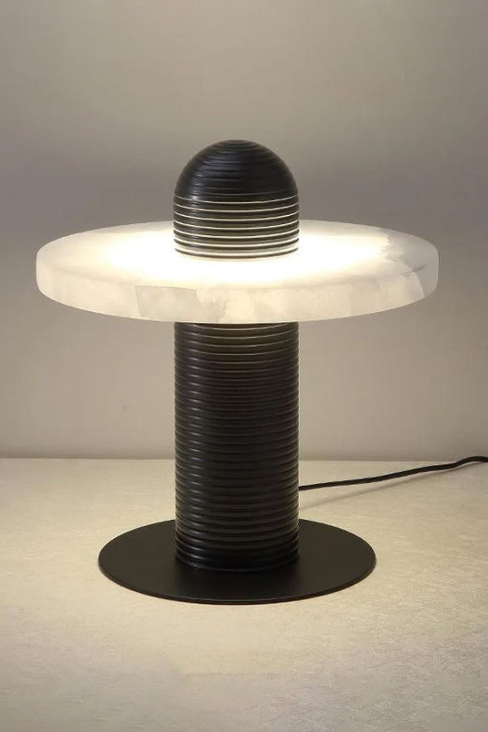 rbit Alabaster Disc Table Lamp - view 15 | vexalamps
