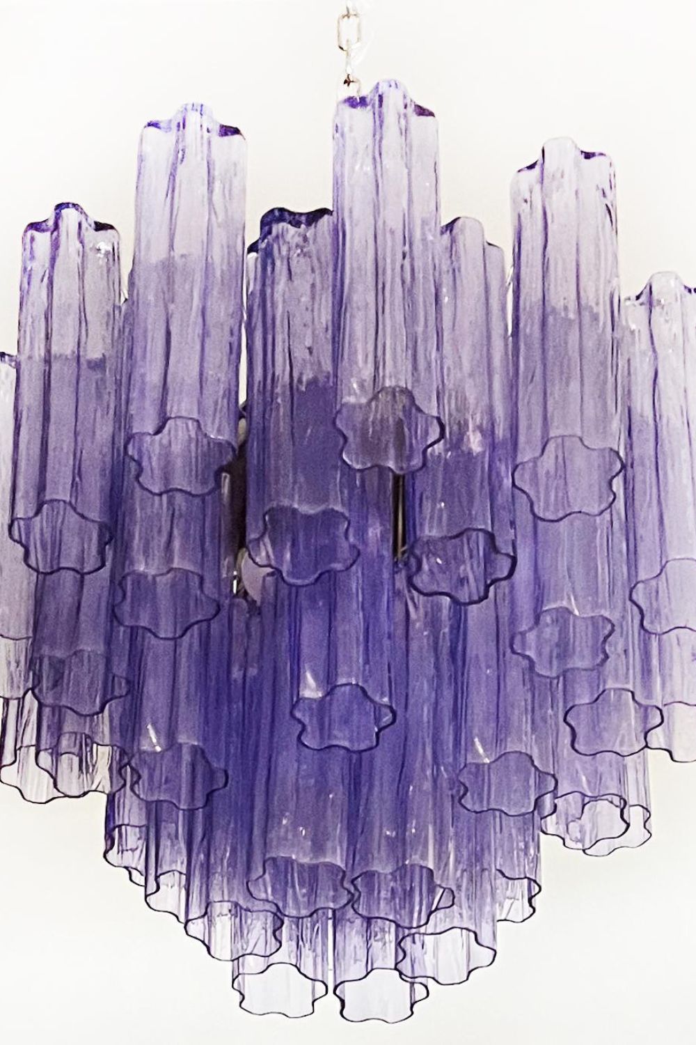 Amethyst Art Glass Pendant Chandelier - view 10 | vexalamps