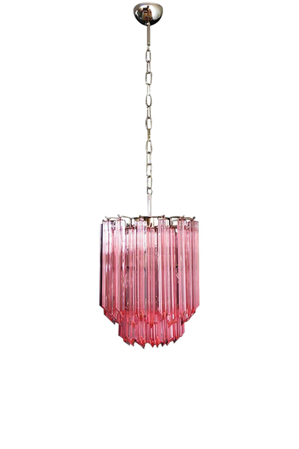 Art Pink Quadriedri Glass Chandelier | vexalamps