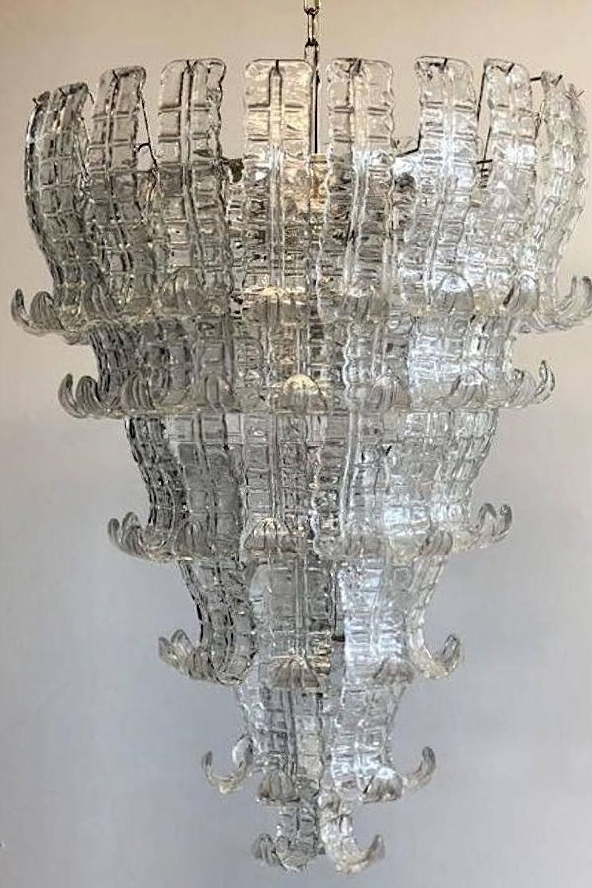 Grand Art Felci Leaf Glass Chandelier - view 10 | vexalamps