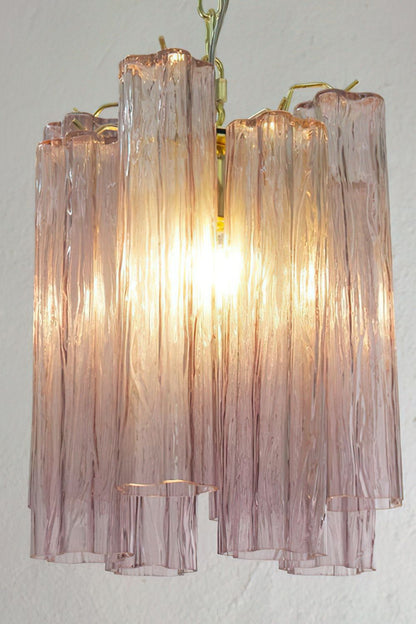 1990s Art Amethyst Glass Chandelier - view 3 | vexalamps