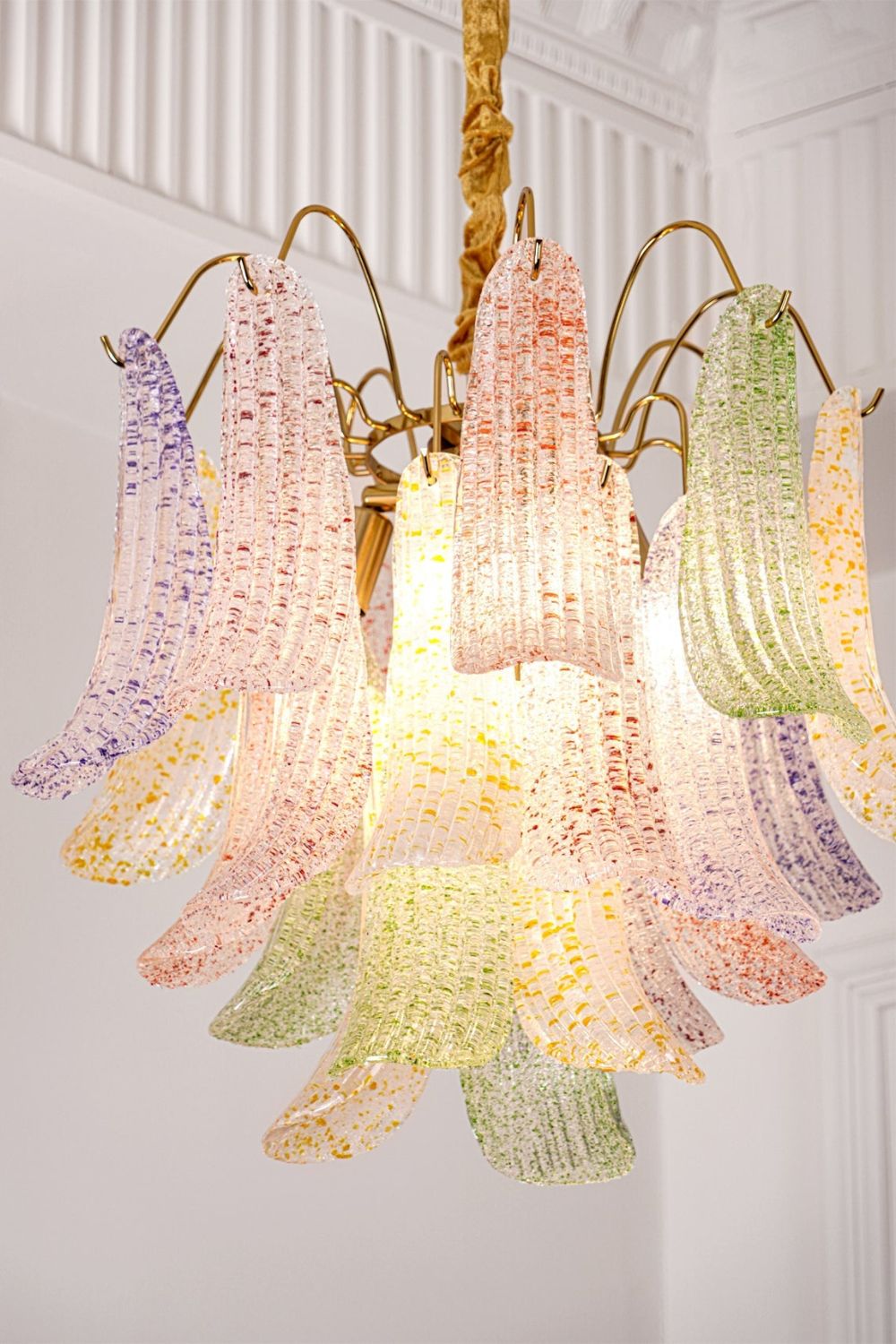 Mazzega Art colorful glass chandelier - view 8 | vexalamps