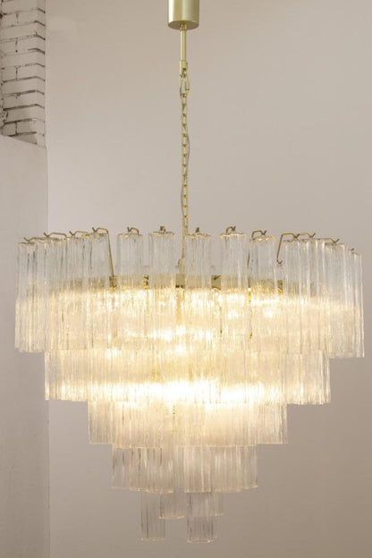 1990s Tronchi Art Glass Cascade Chandelier - view 2 | vexalamps