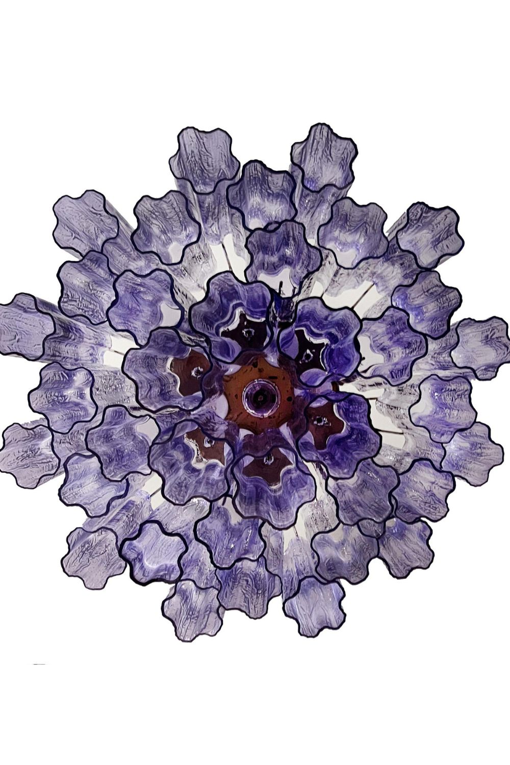 Amethyst Art Glass Pendant Chandelier - view 11 | vexalamps