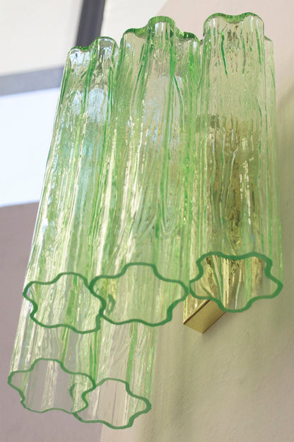 Bright Green Art Glass Wall Lamp - view 10 | vexalamps