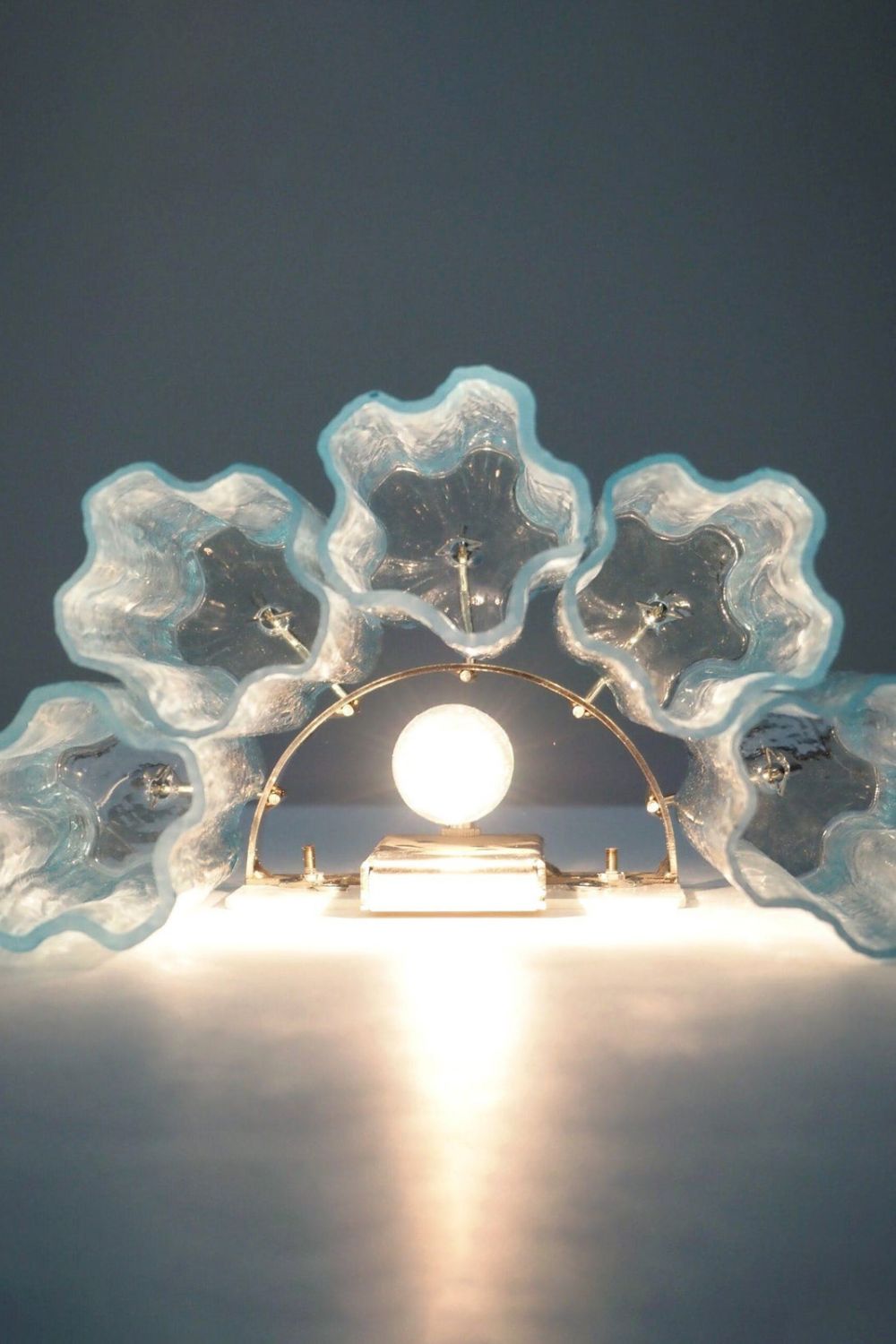 Blue Art Glass Tube Wall lamp - view 7 | vexalamps