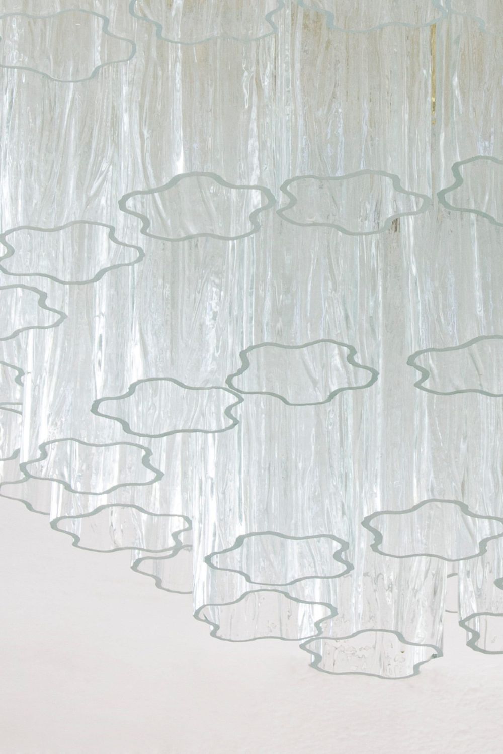 Clear Art Glass Tronchi Ceiling Light - view 8 | vexalamps