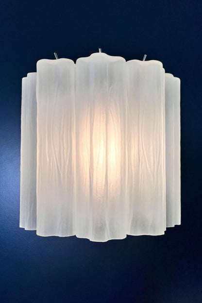 Frosted white Art glass tube wall Lamp - view 6 | vexalamps