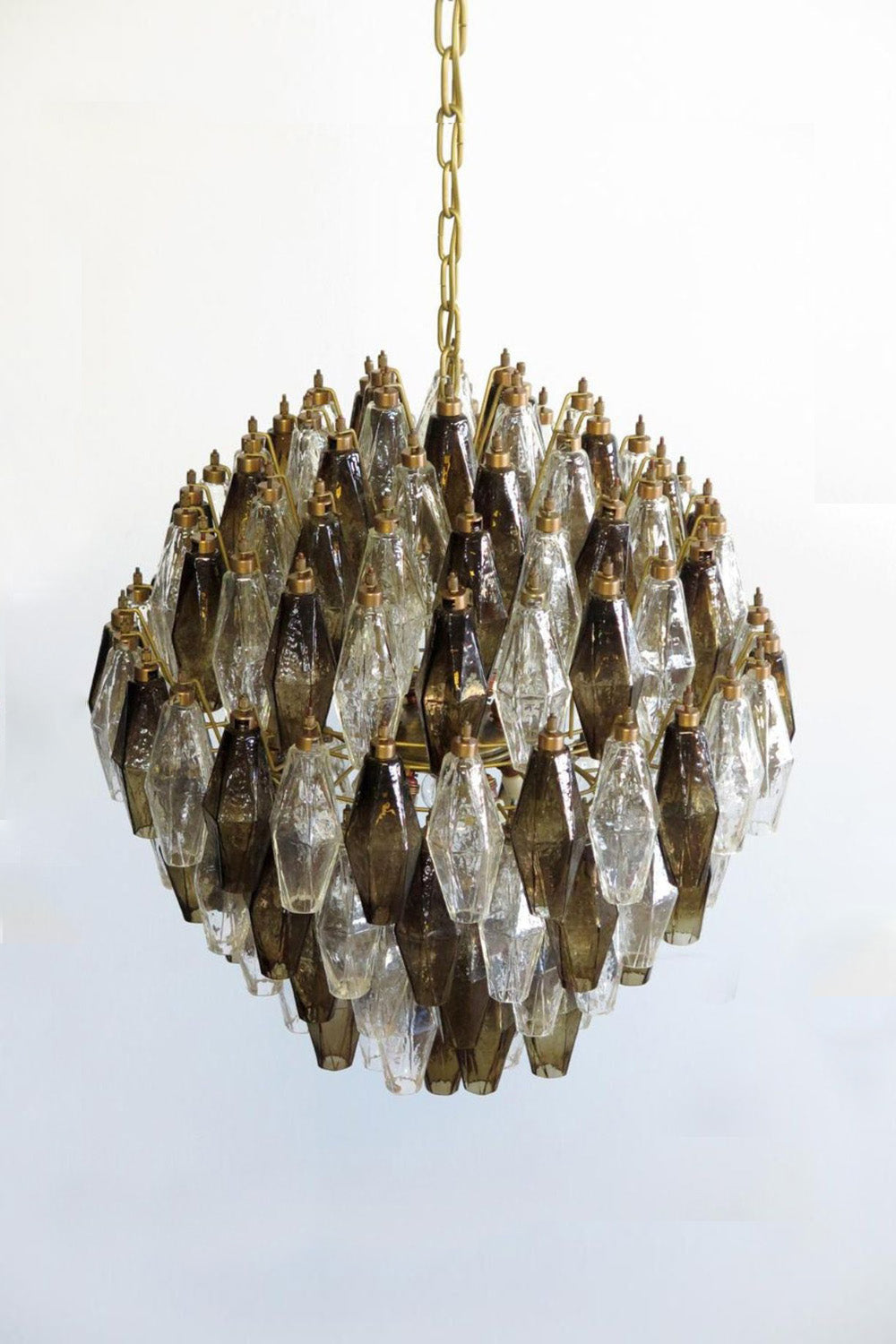 Art Poliedri Smoked Globe Chandelier - view 3 | vexalamps