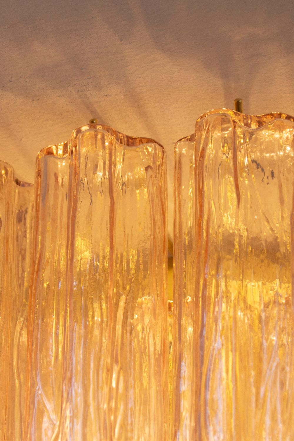 Large Pink Art Glass Tronchi Ceiling Light - view 9 | vexalamps