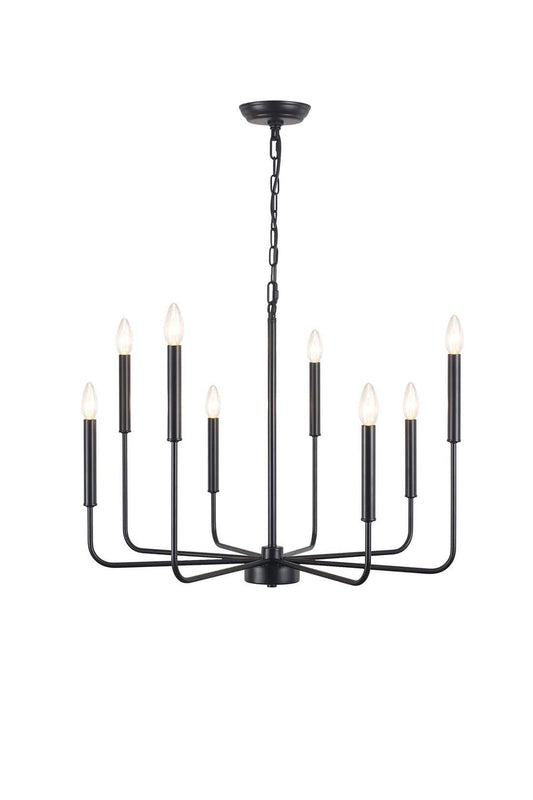 Black Iron Classic Candle Chandelier | vexalamps