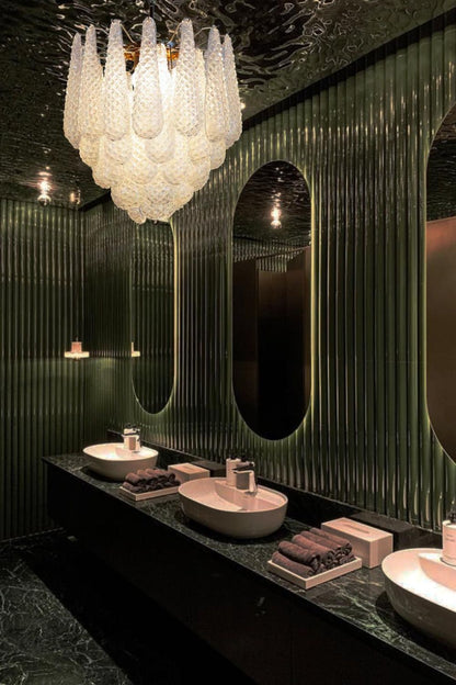 Murano Honeycomb Glass Chandelier - vexalamps