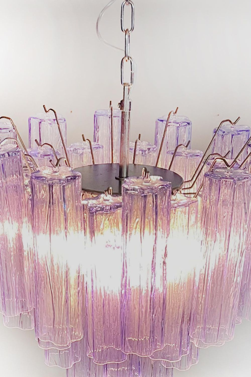 Amethyst Art Glass Pendant Chandelier - view 12 | vexalamps
