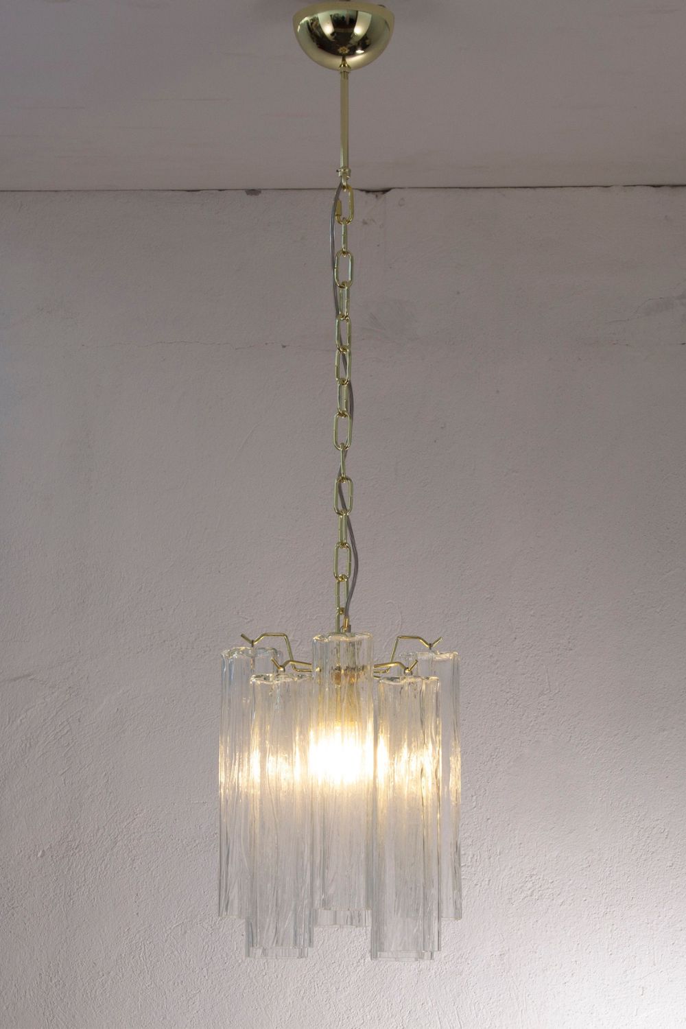 Vintage Art Glass Tronchi Pendant Light - view 2 | vexalamps