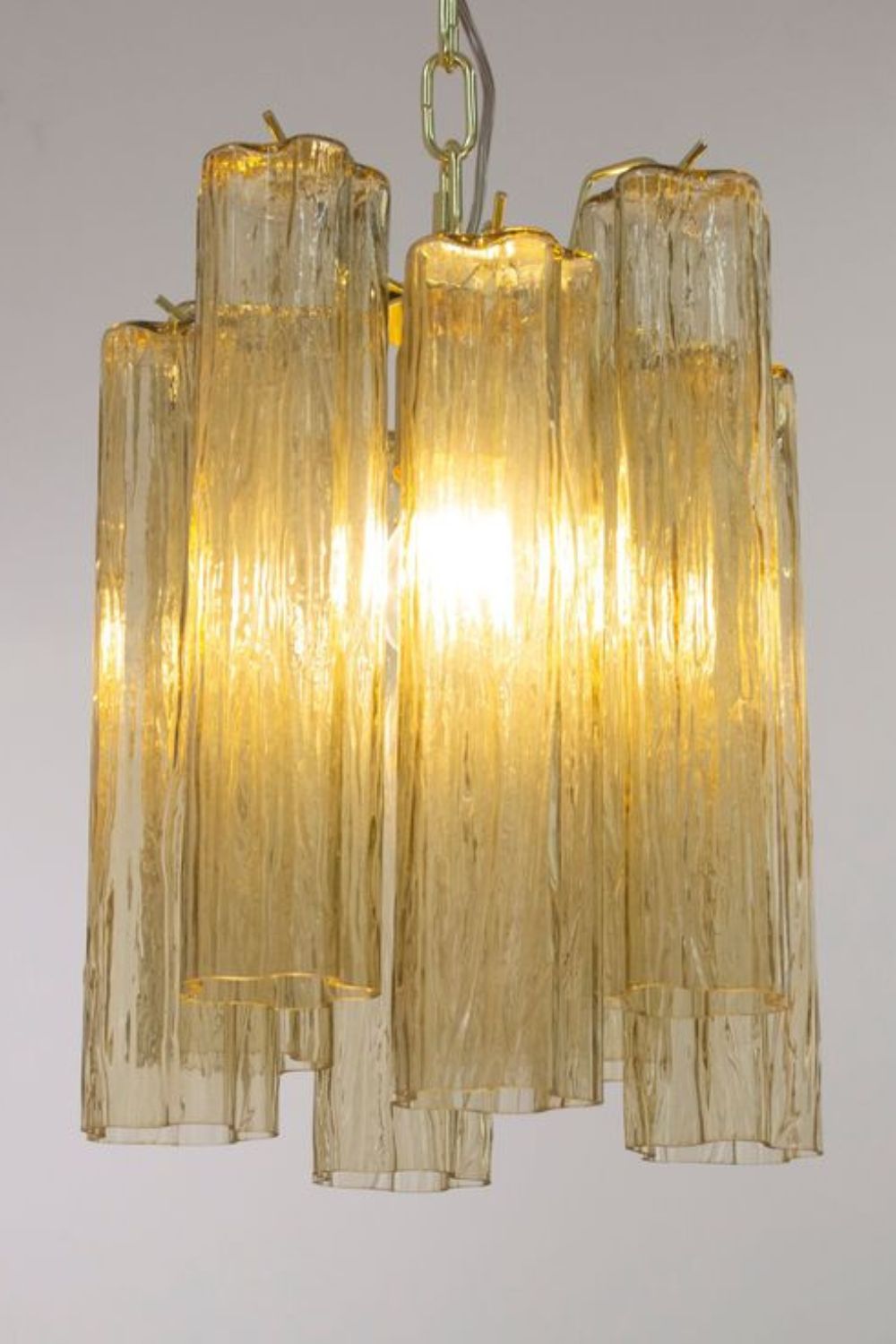 Italian Amber Art Tronchi Glass Pendant Light - view 6 | vexalamps