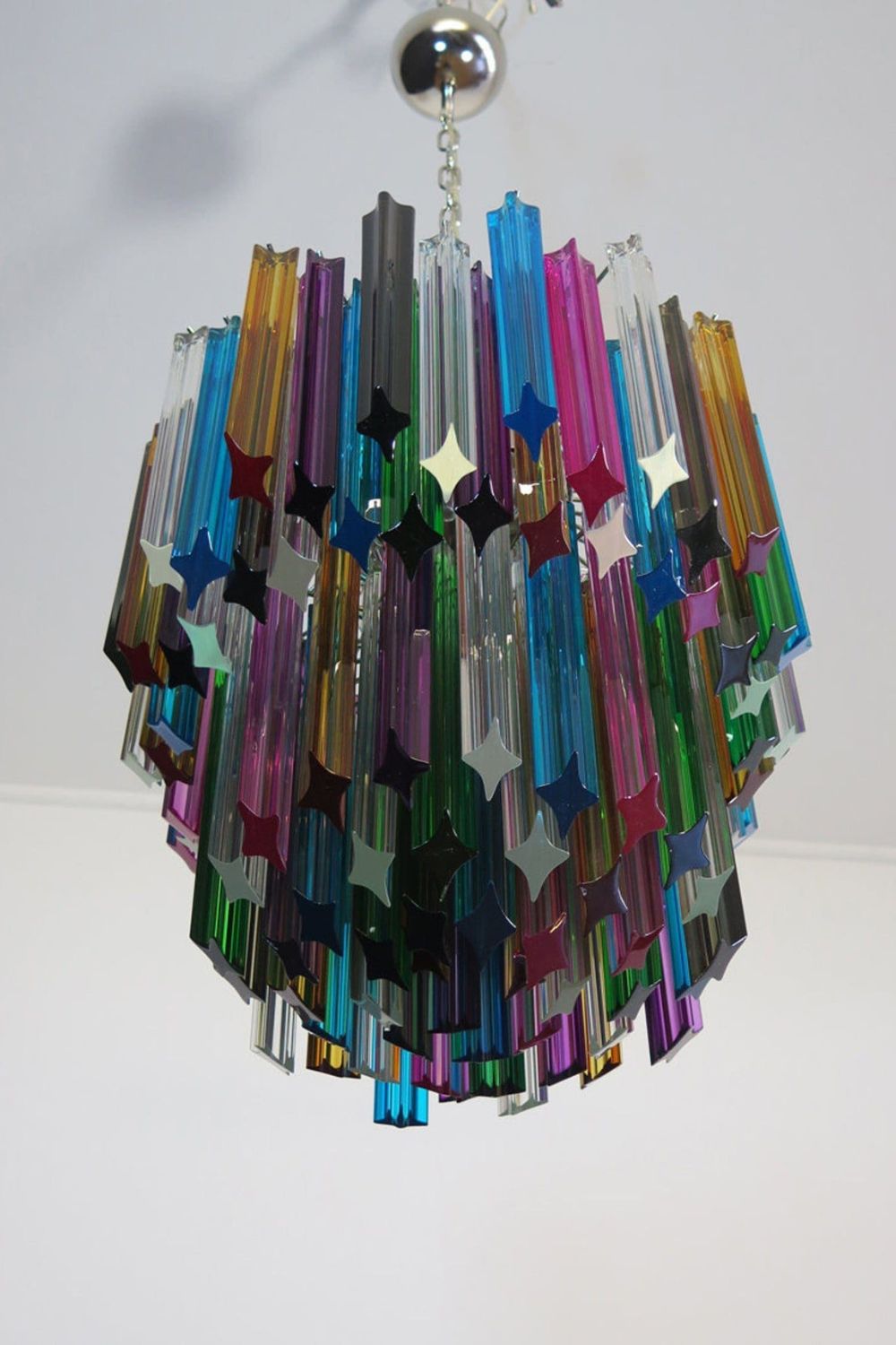 Quadridri Multicolor Prism Chandelier - view 10 | vexalamps