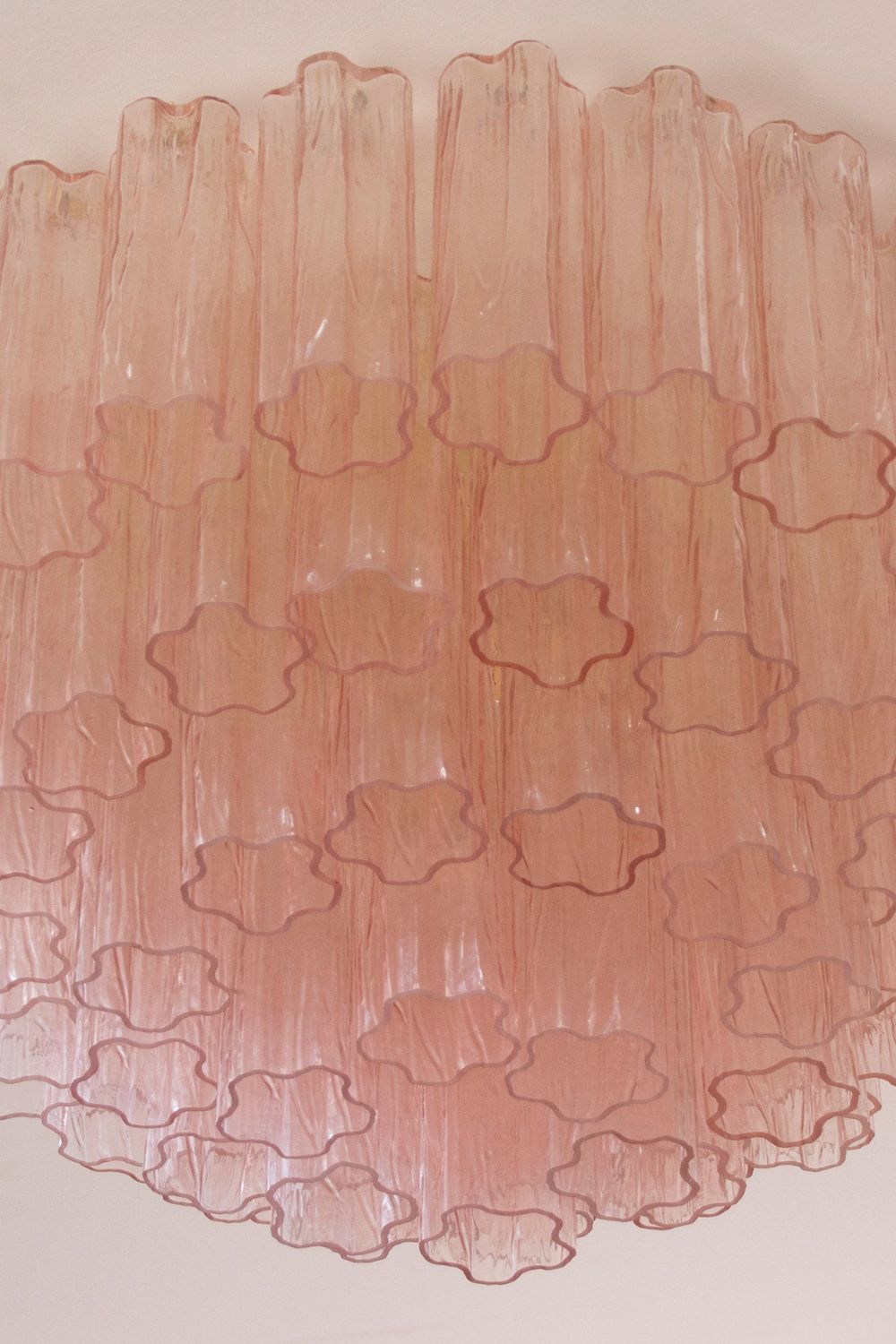 Large Pink Art Glass Tronchi Ceiling Light - view 6 | vexalamps