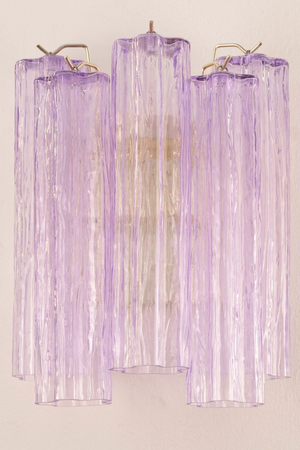 Handcrafted Art Violet Glass Wall Lamp - view 7 | vexalamps