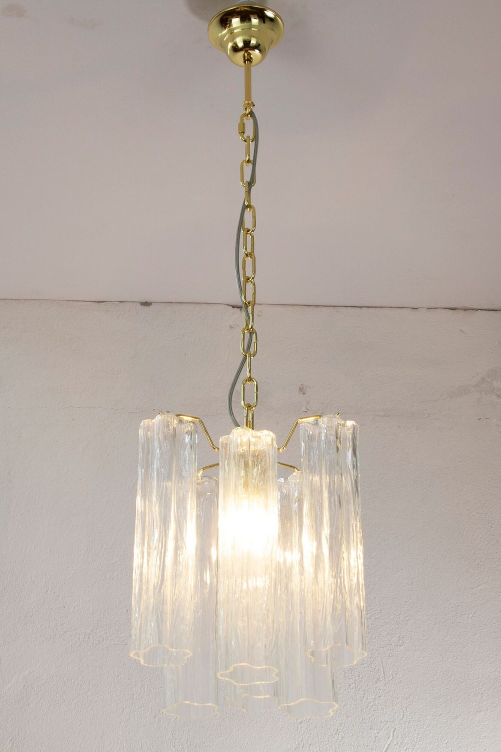 Clear Glass Tronchi Suspension Lamp - view 6 | vexalamps