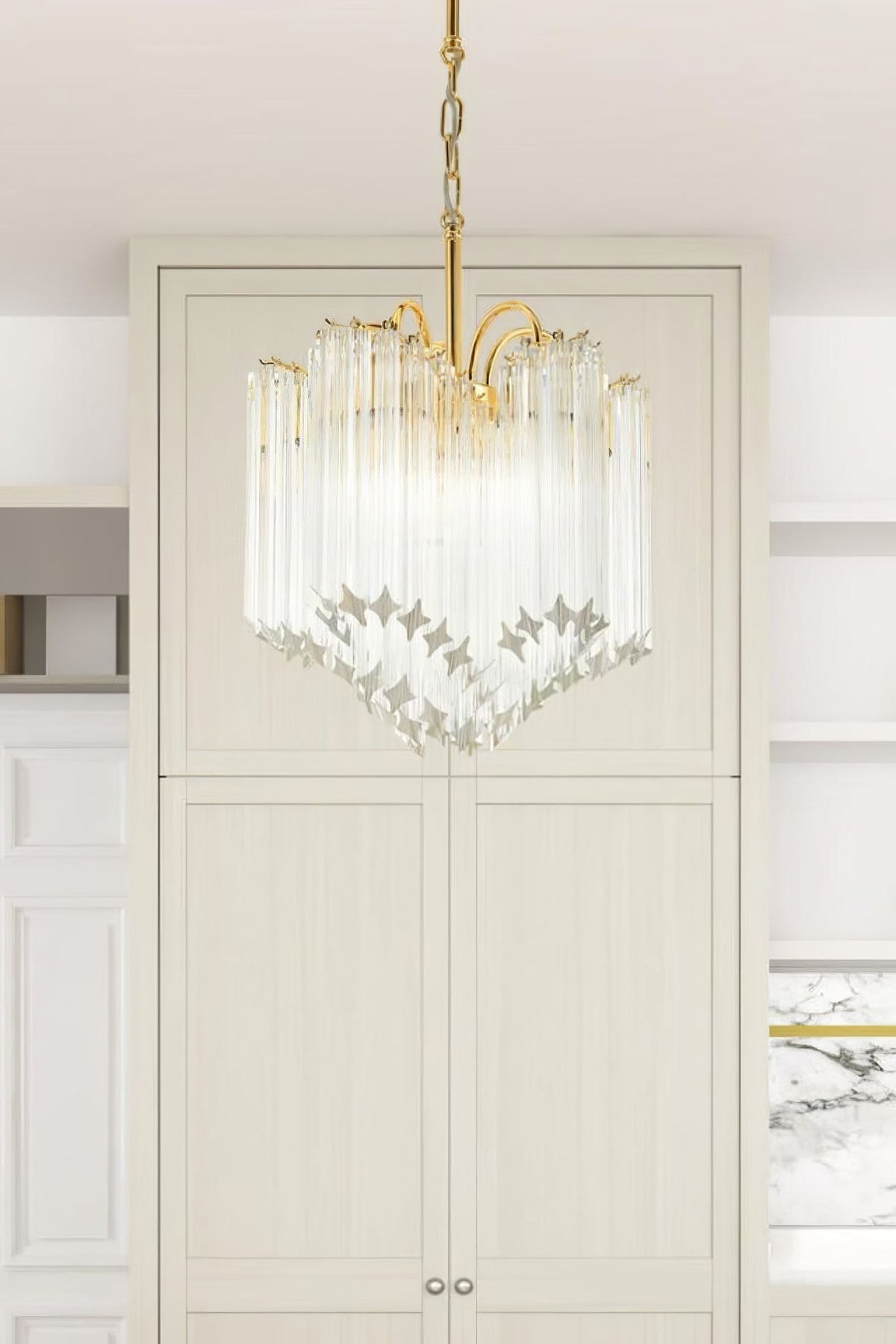 Quadriedri Crystal Art Chandelier - view 2 | vexalamps