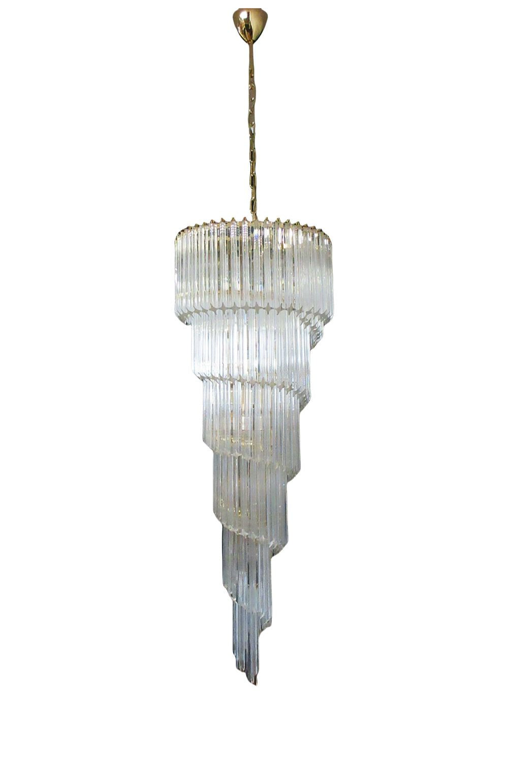 Art Style Spiral Glass Chandelier | vexalamps
