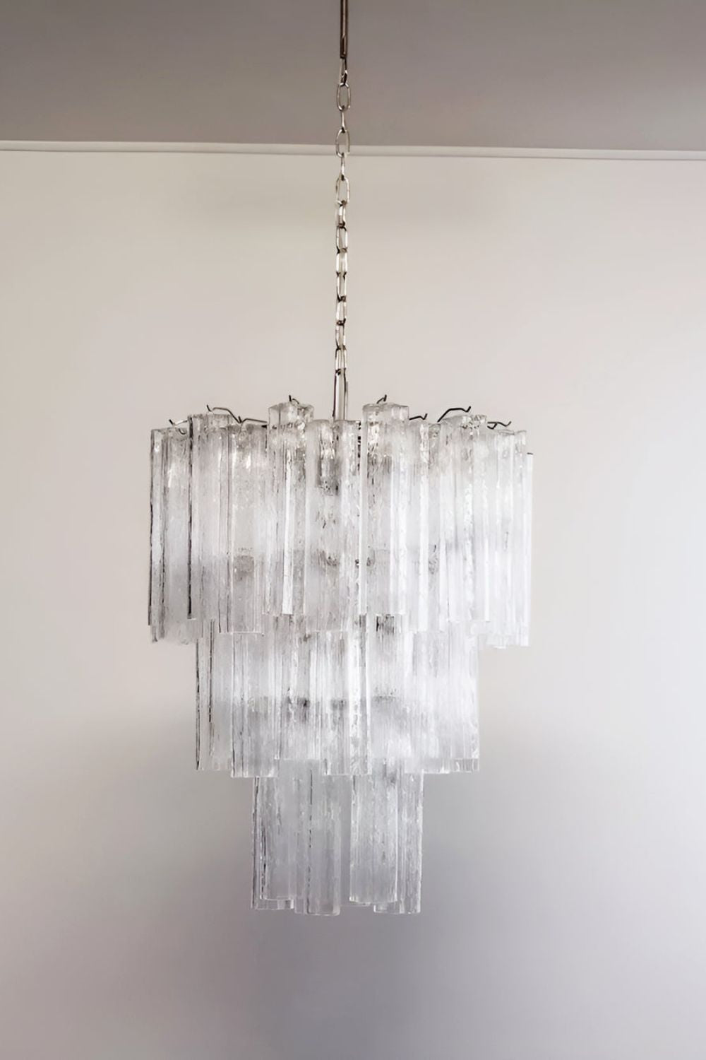 Art Venetian Clear Glass Tube Chandelier - view 10 | vexalamps