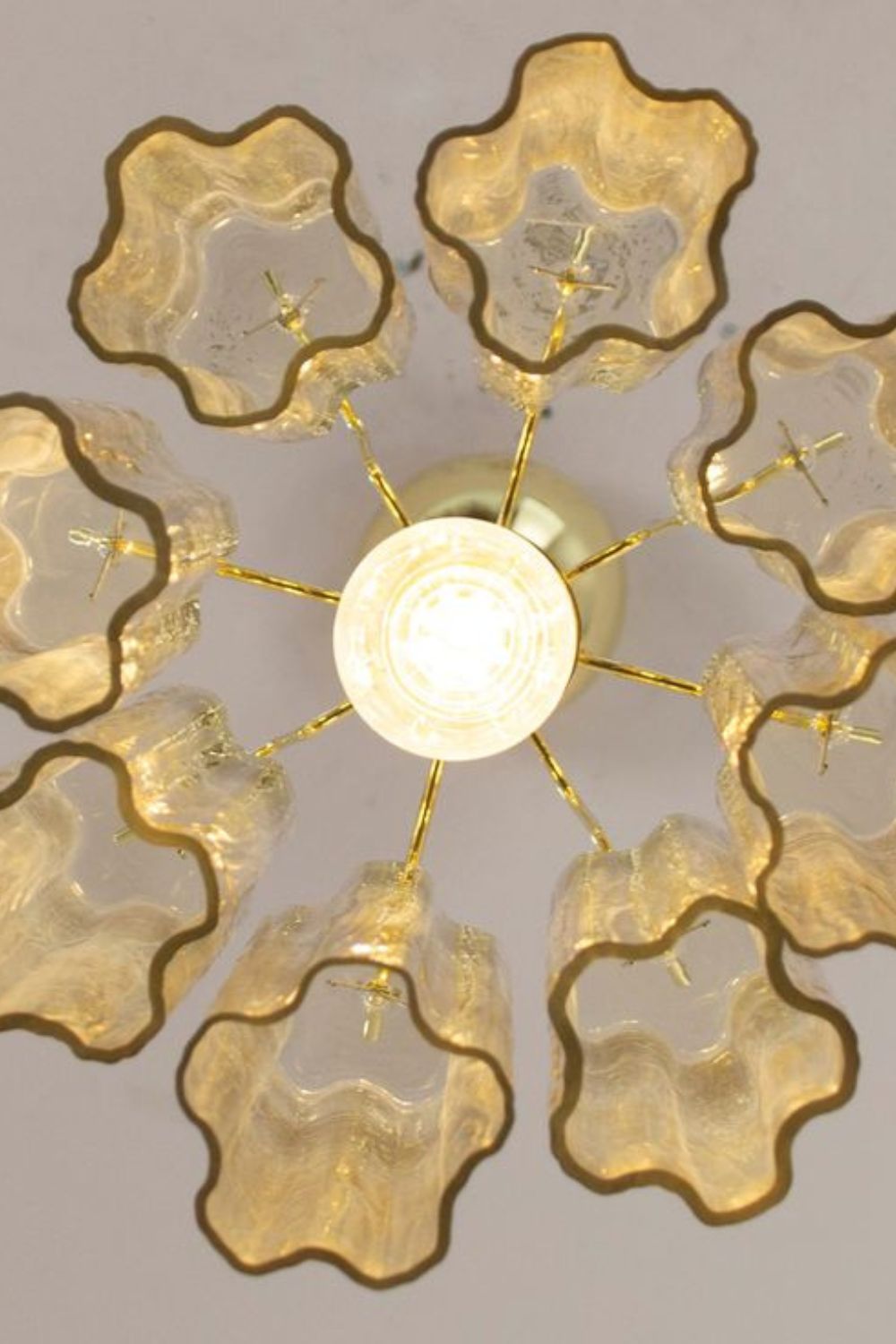 Italian Amber Art Tronchi Glass Pendant Light - view 9 | vexalamps