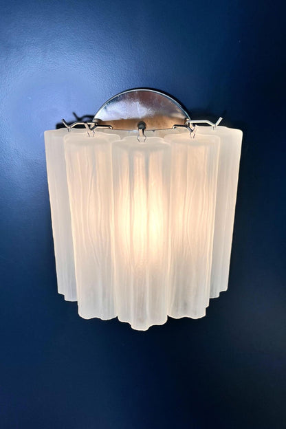 Frosted white Art glass tube wall Lamp - view 7 | vexalamps