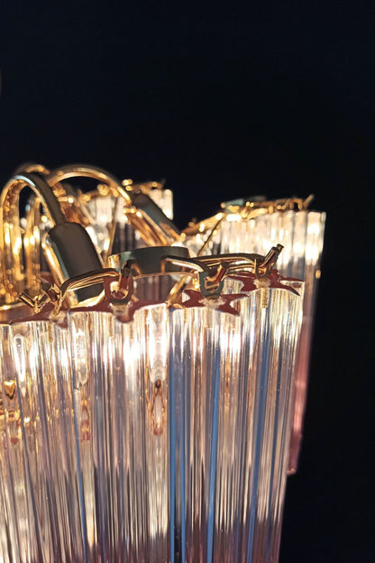 Vintage Pink Art Quadriedri Prism Chandelier - view 12 | vexalamps