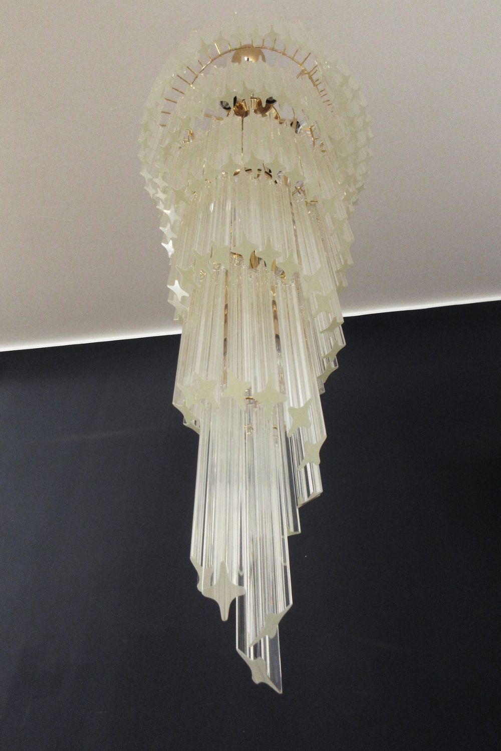 Venini Art Spiral Crystal Chandelier - view 7 | vexalamps