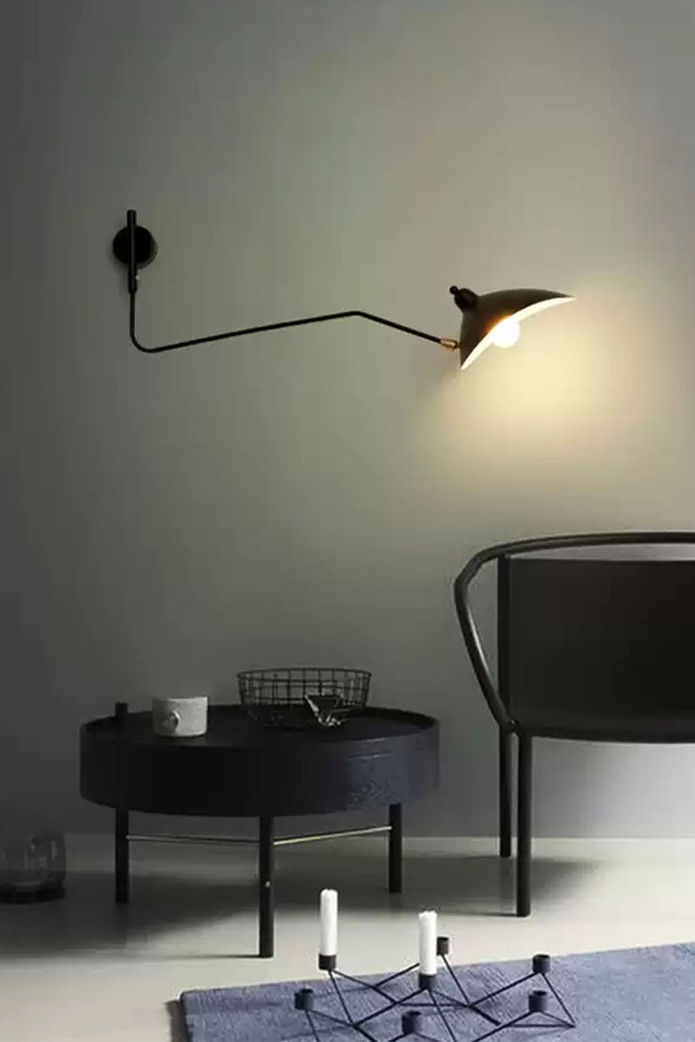 Adjustable Swing Arm Wall Lamp - view 3 | vexalamps