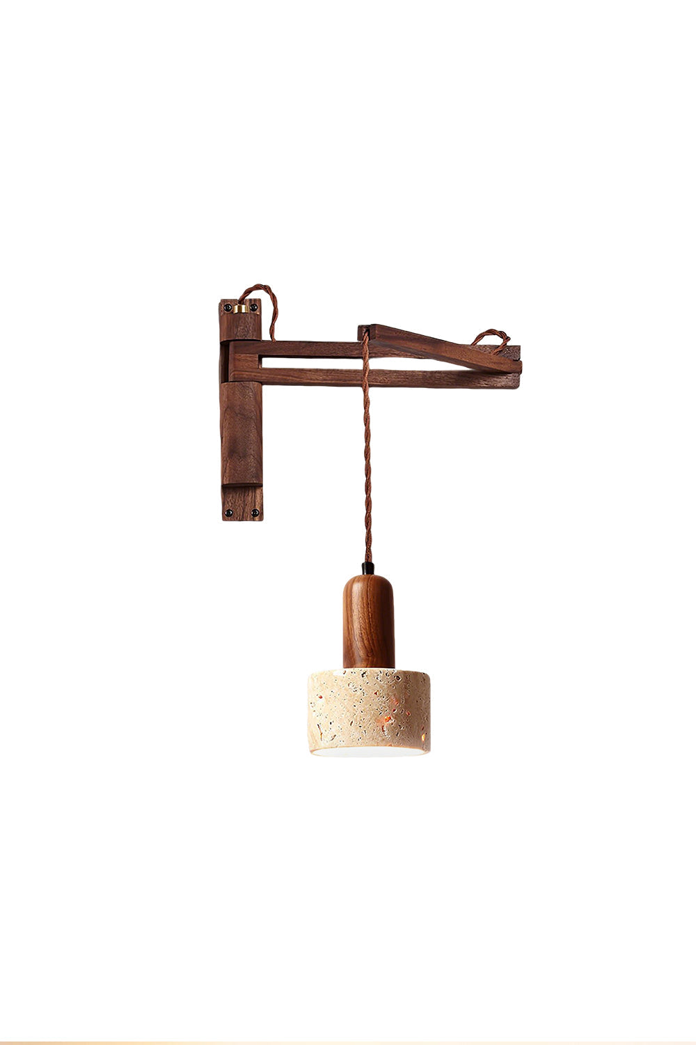 Adjustable Travertine Dome Wall Sconce | vexalamps