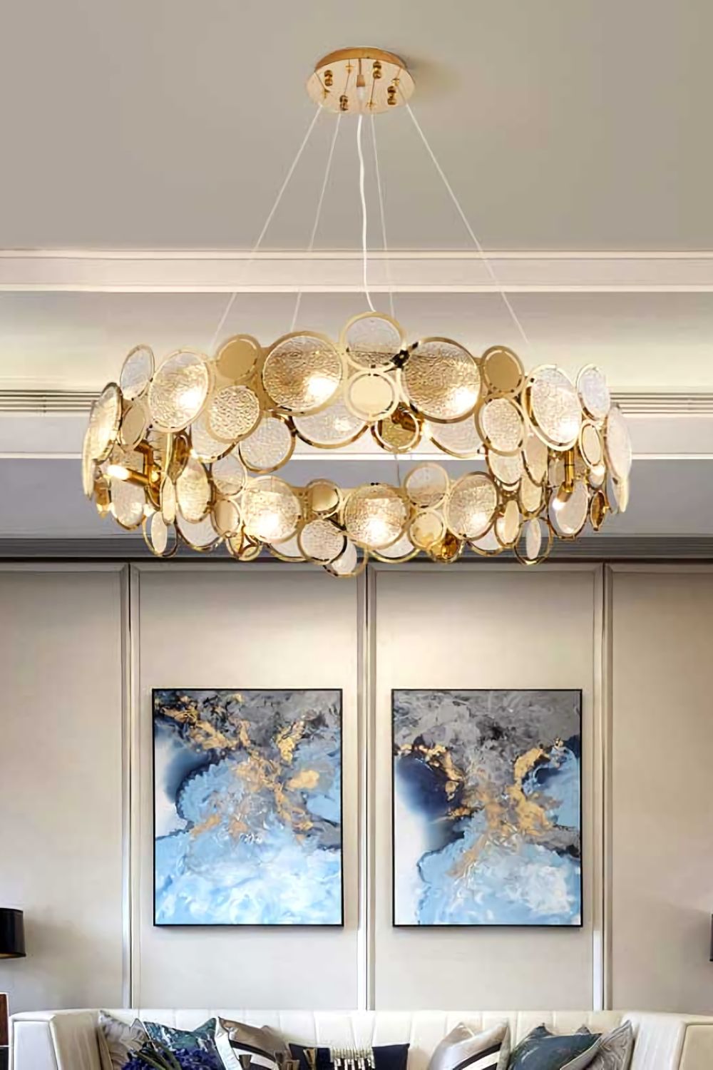 Adrianna Glass Round Chandelier - vexalamps