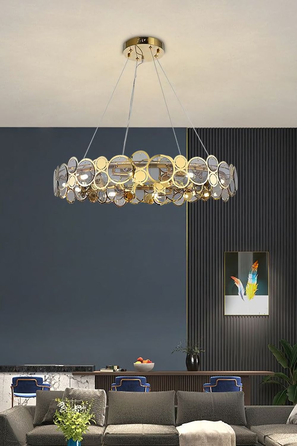 Adrianna Glass Round Chandelier - vexalamps