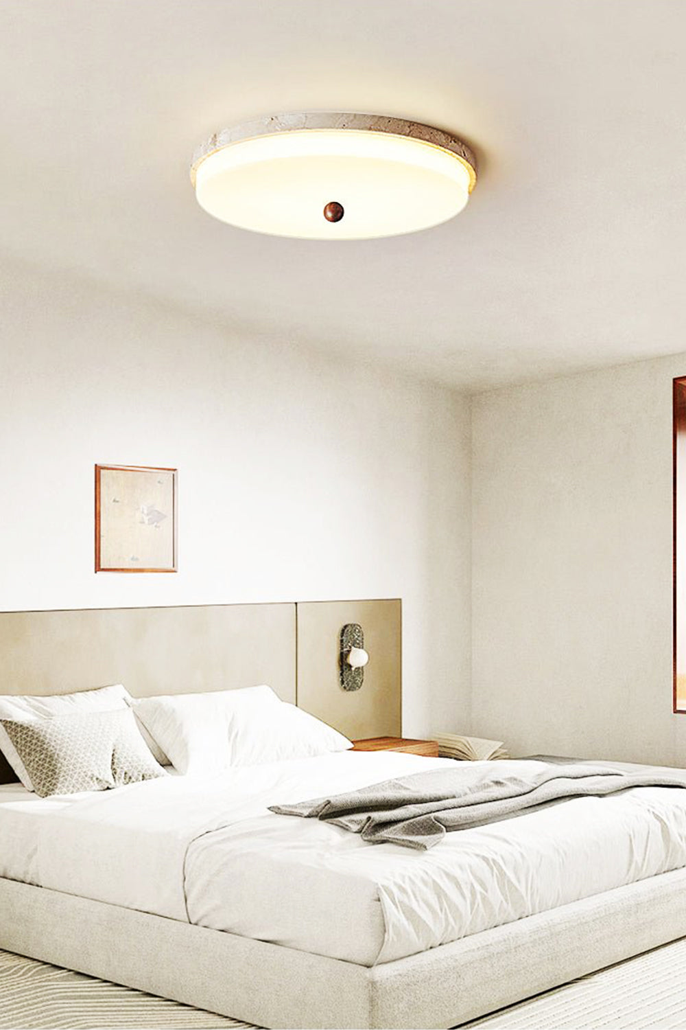 Aeon Travertine Globe Ceiling Light - view 9 | vexalamps