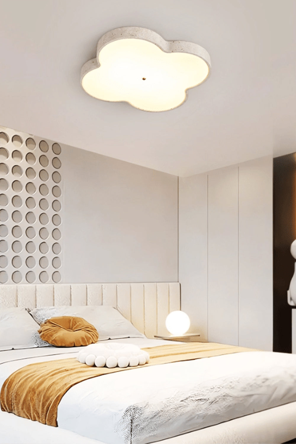 Aethel Cloud Travertine Ceiling Lamp - view 12 | vexalamps