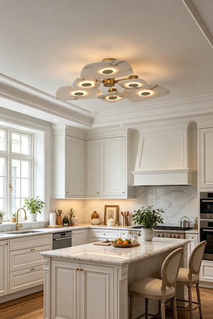 Alabaster Bloom Ceiling Light for Kitchen | Samu  Lamp