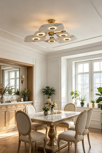 Alabaster Bloom Ceiling Light for Restaurant | Samu  Lamp