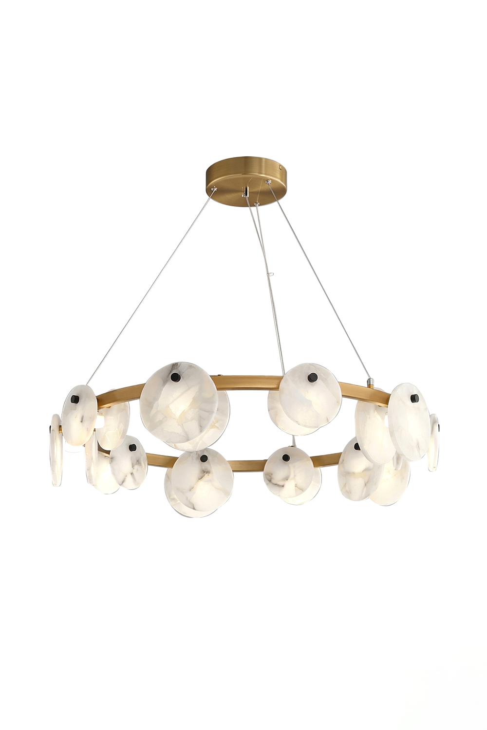 Alabaster Disc Ring Chandelier vexa lamps