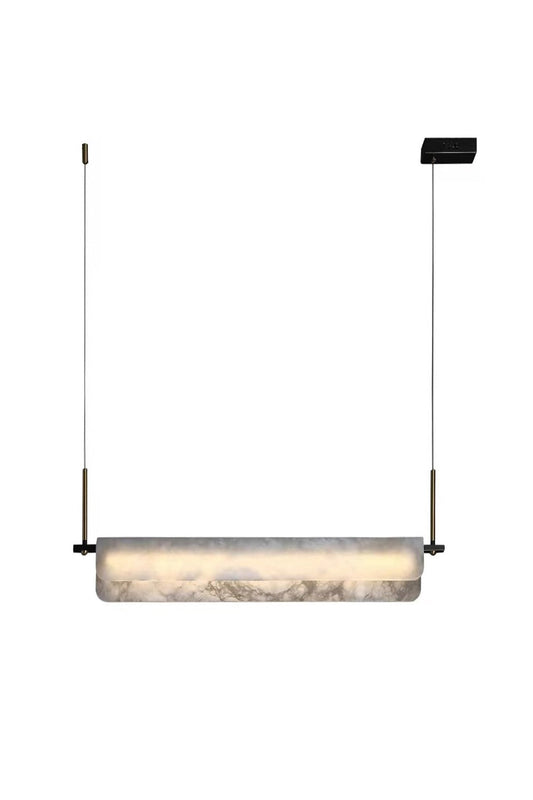 Alabaster Dining Linear Chandelier - vexalamps