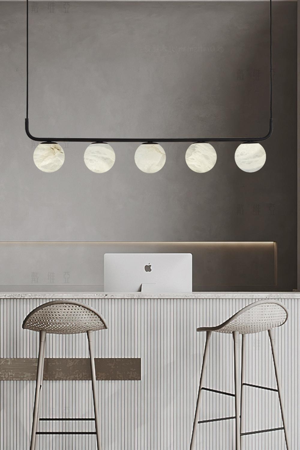 Alabaster Global Linear Pendant - vexalamps