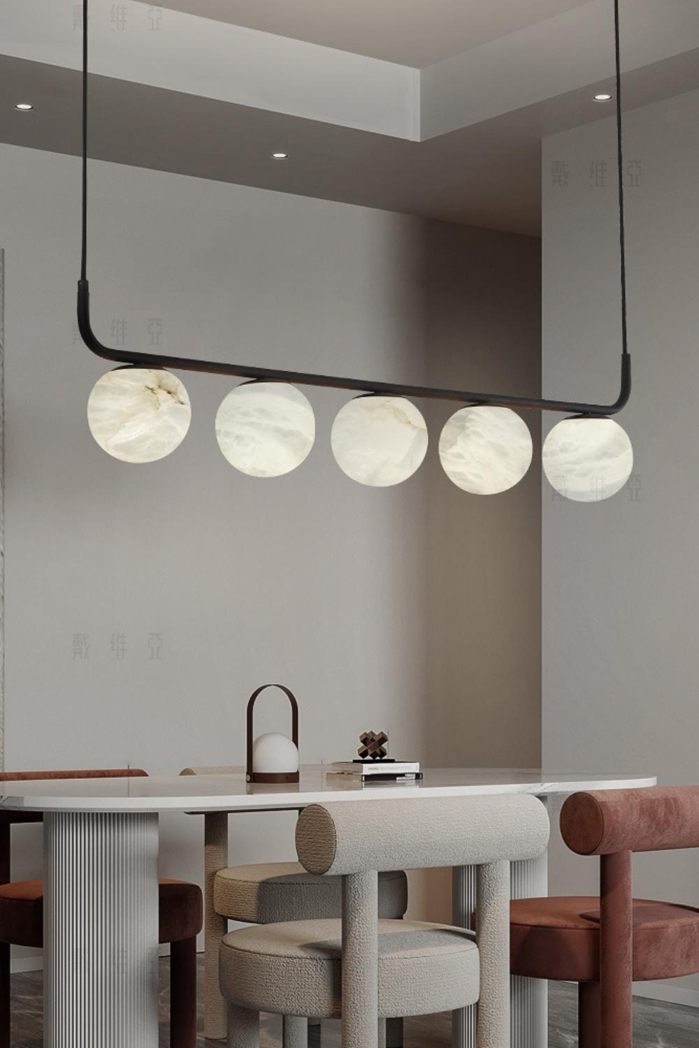 Alabaster Global Linear Pendant - vexalamps