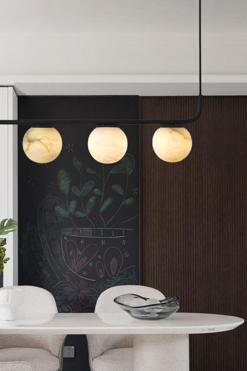Alabaster Global Linear Pendant - vexalamps