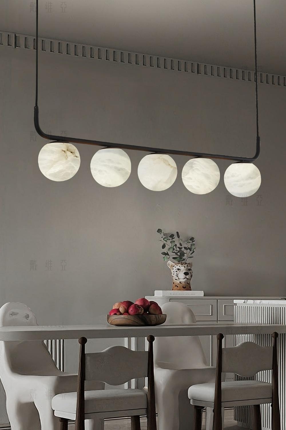 Alabaster Global Linear Pendant - vexalamps