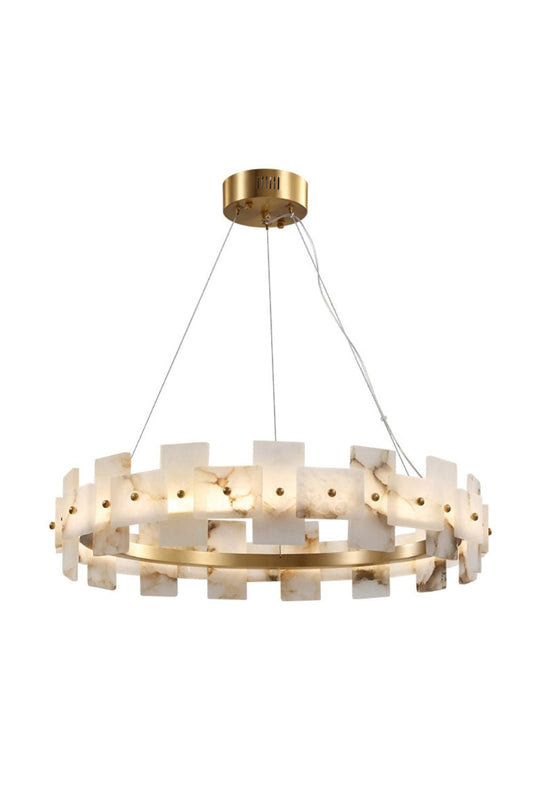 Alabaster Halo Chandelier - vexalamps