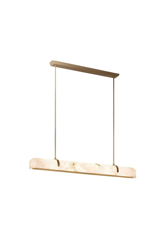 Alabaster Linear Brass Chandelier | vexalamps